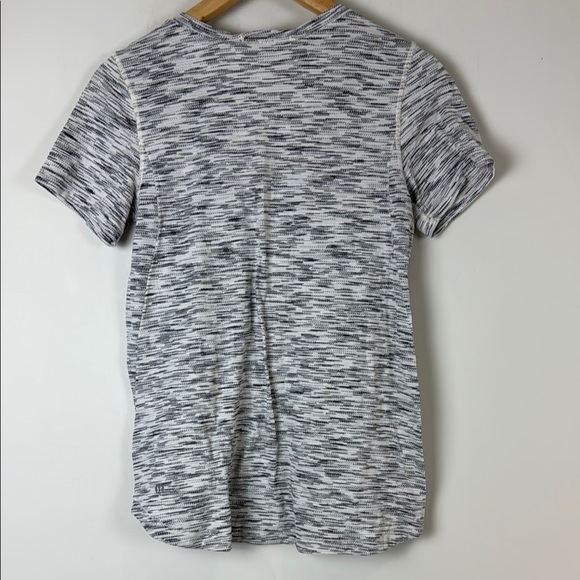 Lululemon What The Sport Tee Tiger Space Dye Black White Size 4 - Picture 5 of 8